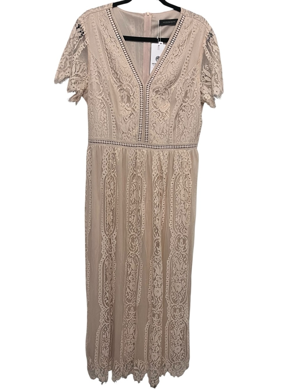 Merokeety boho floral lace maxi dress. Size XL. NWT - Picture 2 of 5